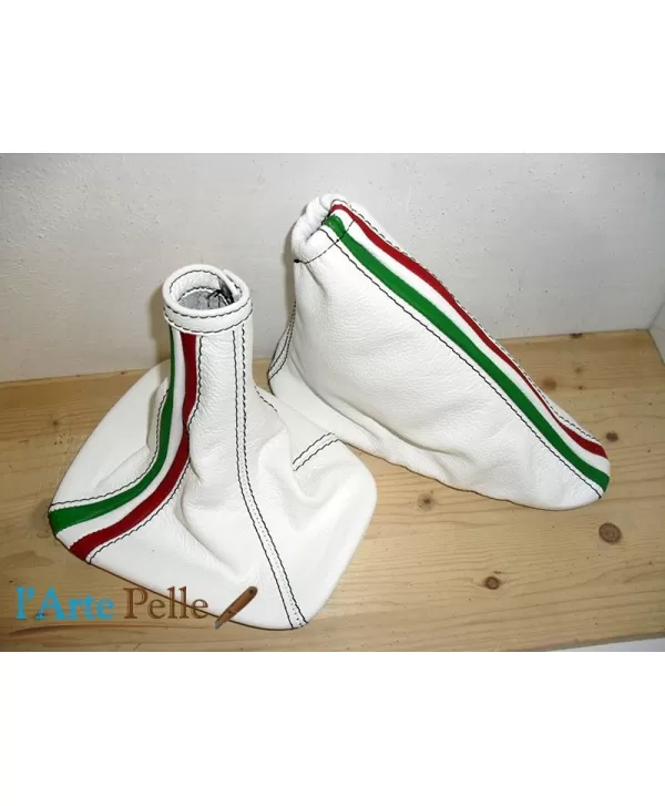 Alfa Romeo 147 cuffia Cambio e Freno Bianco - TRicolore
