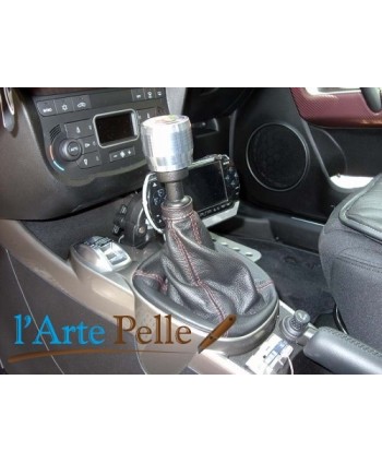 Alfa Romeo - Mito - cuffia cambio e freno pelle nera con cucture