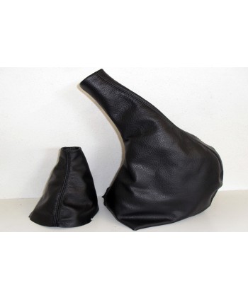 copy of Renault Traffic 2° series real white leather gearshift and handbrake gaiter