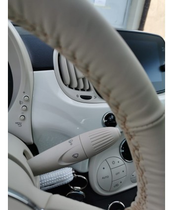 copy of Cubierta de volante de cuero blanco Fiat nuevo 500