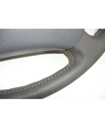 couvre volant en vrai cuir compatibile con Toyota Land Cruiser dal 1996 al 2007pelle Grigia