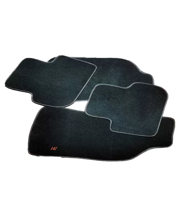 Tapis de sol pour Alfa Romeo 147 avant et arrière en moquette noire
