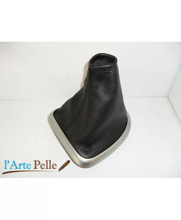 cuffia cambio nissan qashqai vera e cucitura pelle nera