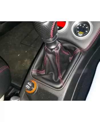copy of Fiat Grande Punto-black drilled leather gear shift gaiter