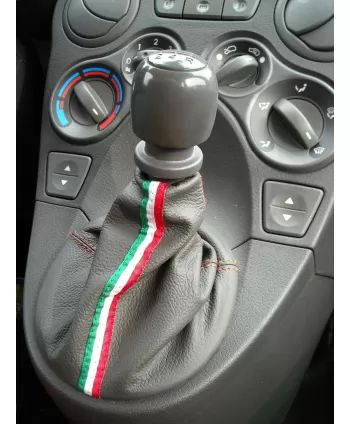 Kopfhörer Austausch Fiat Panda in grauem Leder und tricolor
