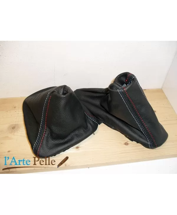 BMW e90 et shift frein 91 soufflet levier de vitesse et frein à main en cuir noir coutures M sport