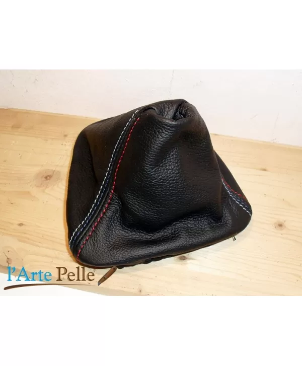 BMW e90 - e91 cuffia leva cambio pelle nera cuciture M