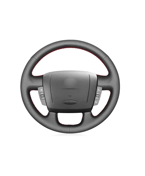 Coprivolante Citroen Berlingo Mk2 in vera pelle nera