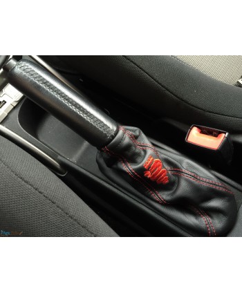 Palanca de freno de mano auriculares negro Alfa Romeo Mito con bordado ros