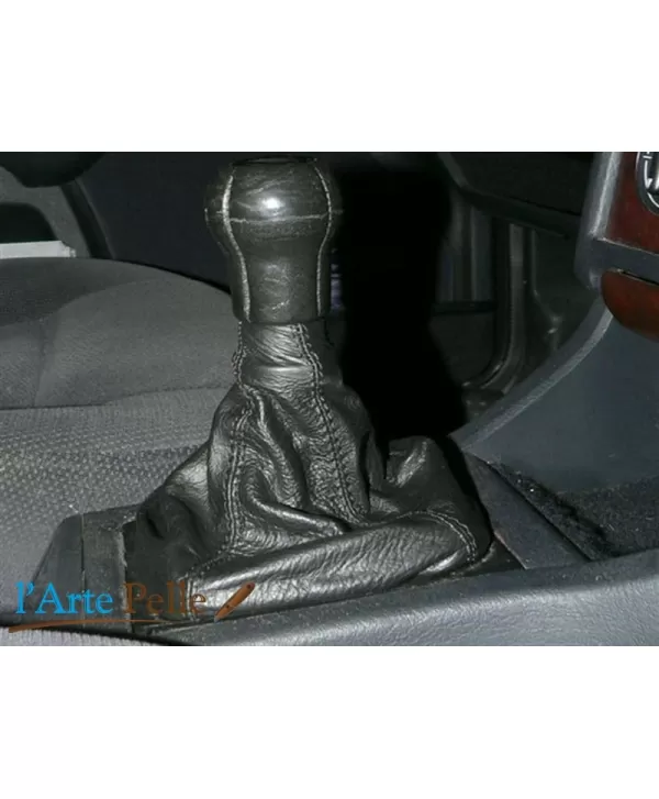 Audi 80 Polaina de palanca de cambios de cuero y costura negra