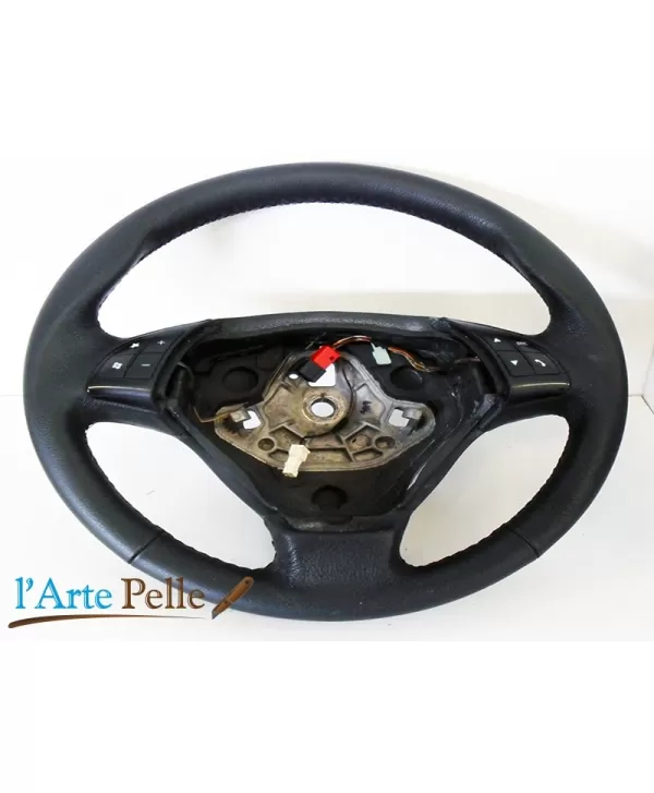 Fiat Grande punto couvre volant en vrai cuir noir