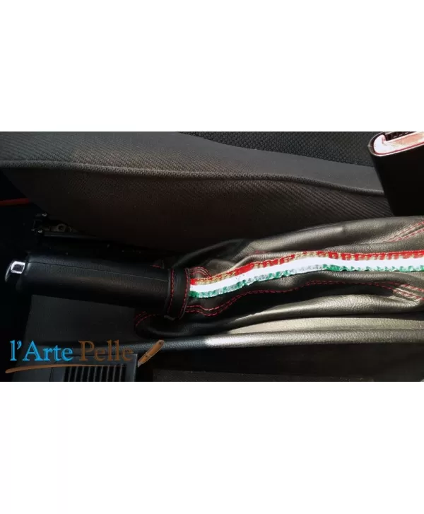 Alfa Romeo 156 2 °-Serie Bremse Hebel Cap schwarz Echtleder + tric