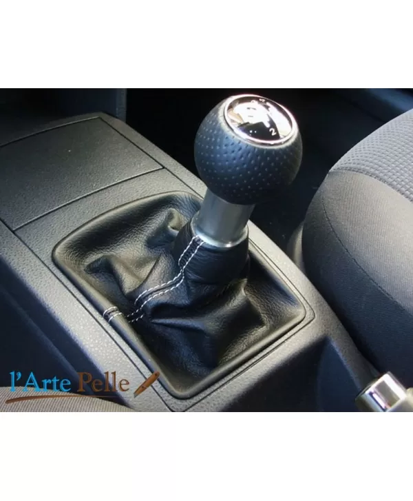 soufflet de levier de vitesse en vrai cuir noir Volkswagen Polo 9