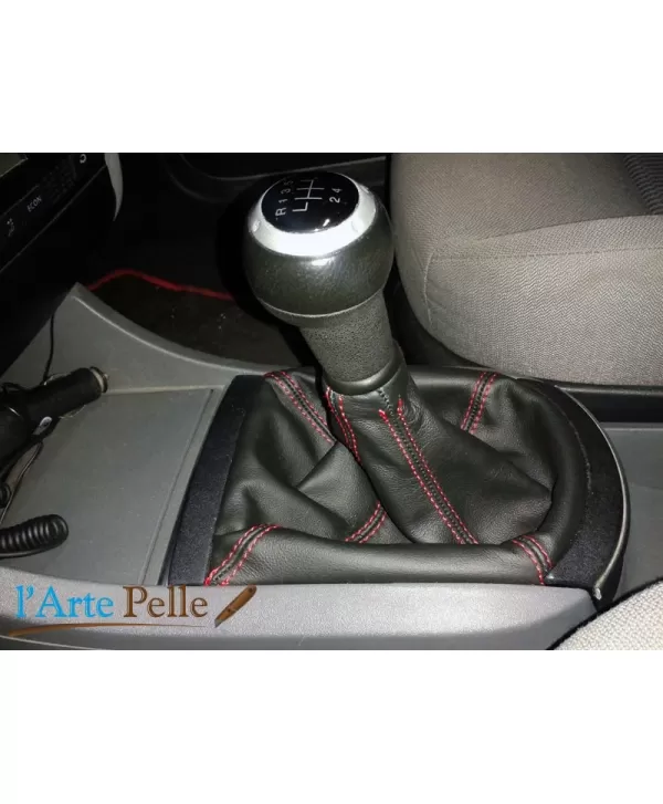 Seat Ibiza 6L soufflet de levier de vitesse en vrai cuir noir