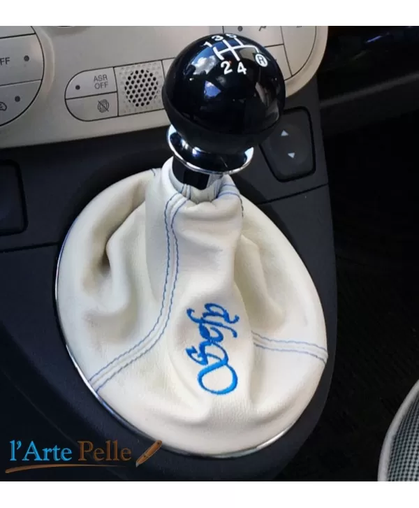 Fiat new 500 Leder Schalthebel Cap Elfenbein anpassen