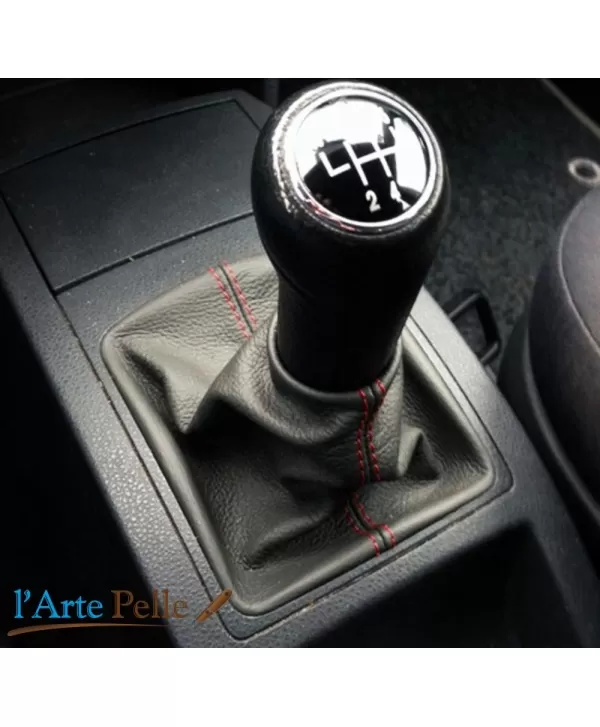 real charcoal grey leather gearshift gaiter Volkswagen Polo 9
