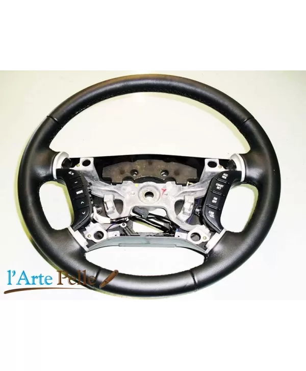 Cubierta de volante de cuero negro de Mitsubishi Pajero