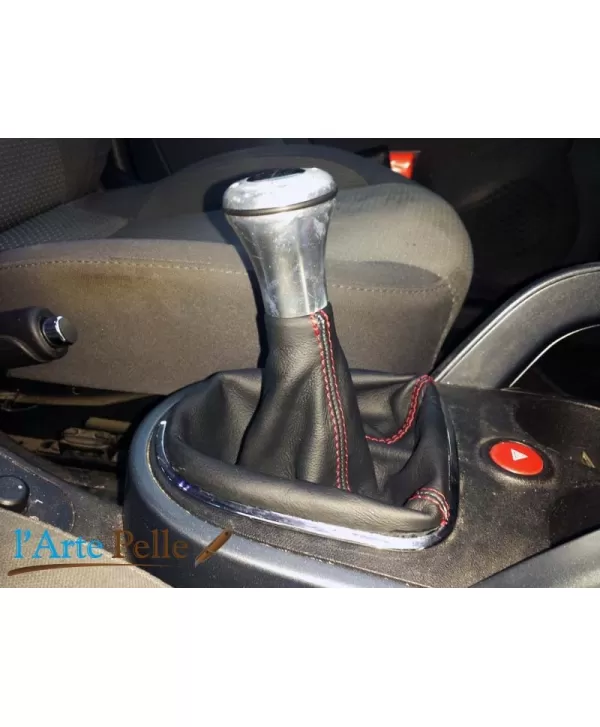 soufflet de levier de vitesse en vrai cuir noir Seat Altea 