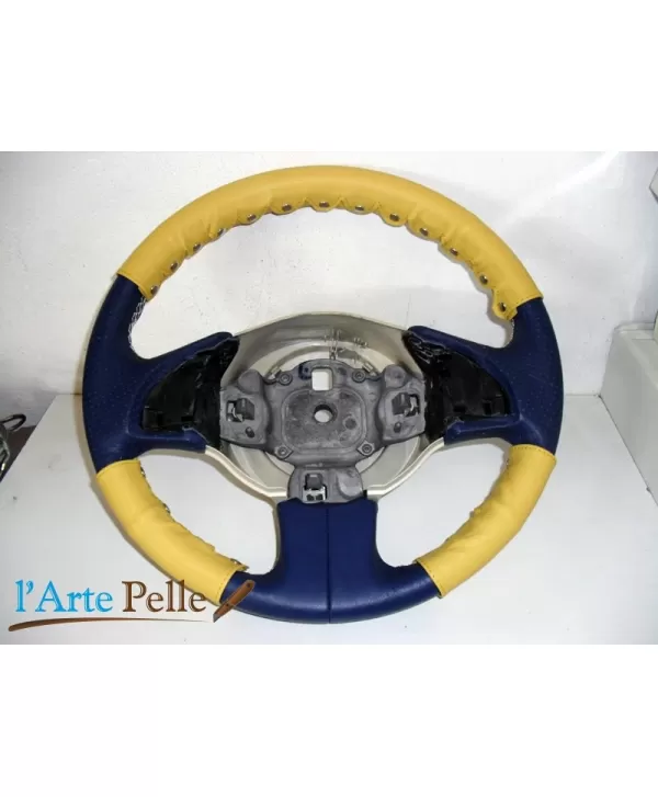 Lenkradabdeckung Set 3tlg. Fiat new 500 Leder gelb + clip