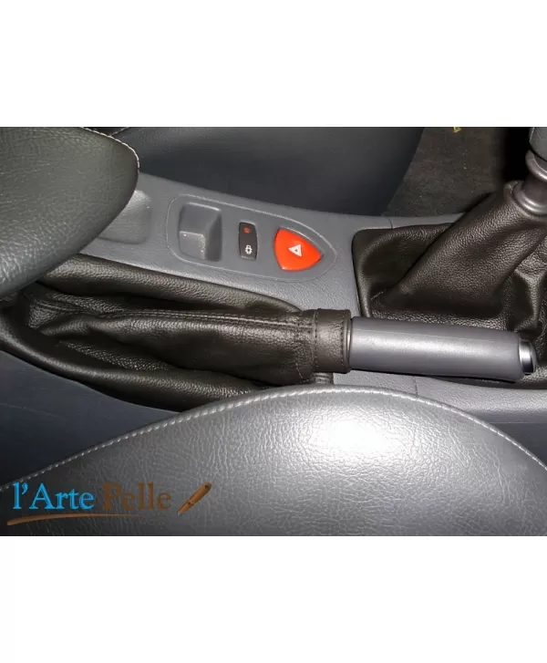 Palanca de freno tapa Renault Laguna cuero negro