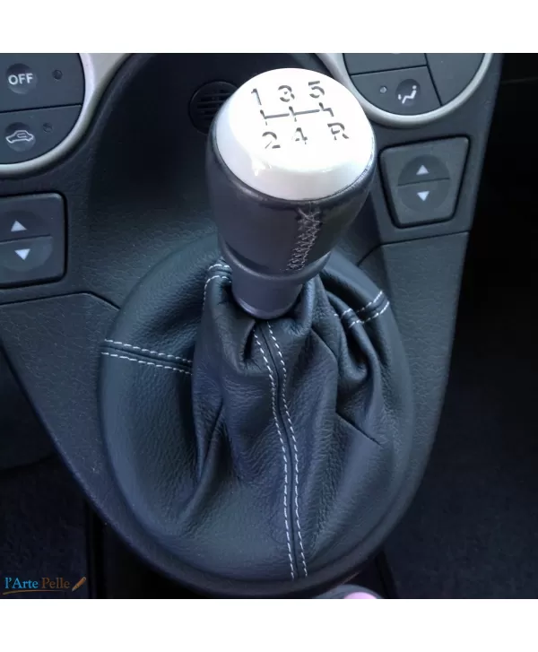 Kopfhörer-Getriebe Fiat Panda 100 HP aus echtem Leder Anthrazit