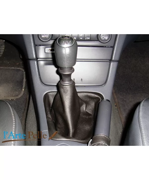 Cuffia leva cambio Renault Laguna vera pelle nera