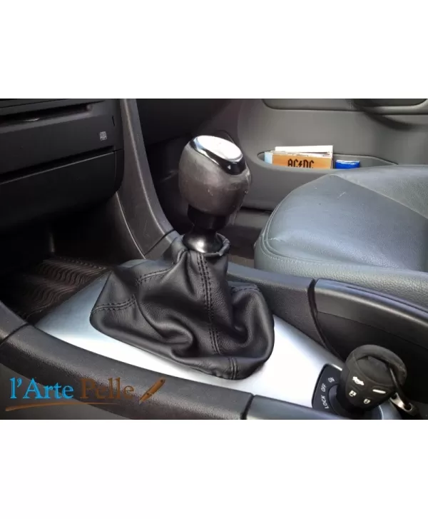 Saab 9 3 Sport Limousine Schalthebel Cap Echtleder schwarz