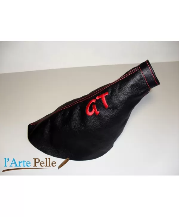 Fiat Punto GT Turbo frenos palanca casquillo negro cuero genuino + bordado
