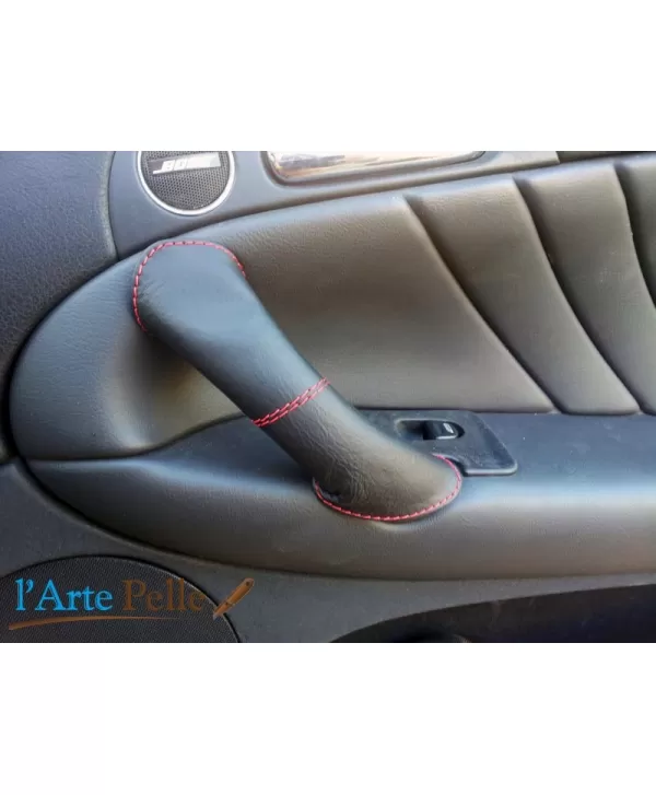 Cubierta de la manija Alfa romeo 147 negro cuero