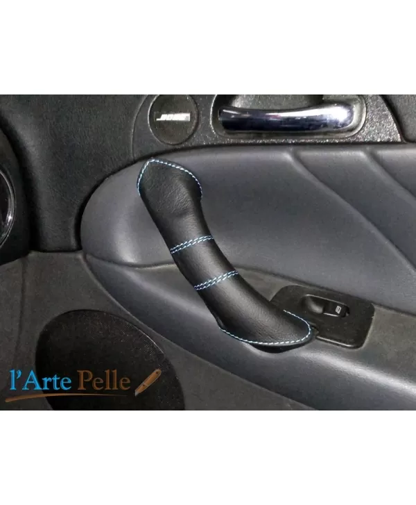 real black leather handle cover Alfa Romeo 147 
