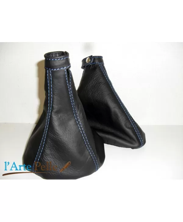 real black leather gearshift and handbrake gaiter Alfa Romeo 147 