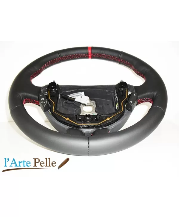 Renault clio RS deportivo volante tapa cuero negro costuras ross