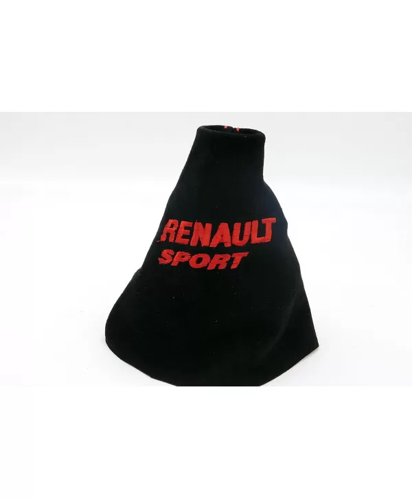 Renault Clio headphone gear lever in genuine black suede and embroidery