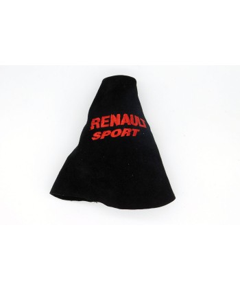 Renault Clio headphone gear lever in genuine black suede and embroidery