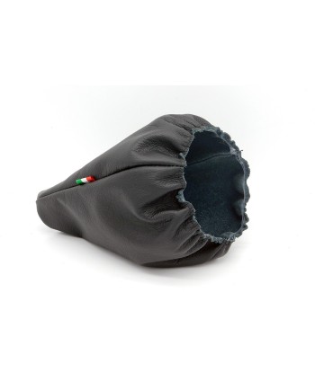 gearshift gaiter compatible with fiat 500 from 2008 real black leather