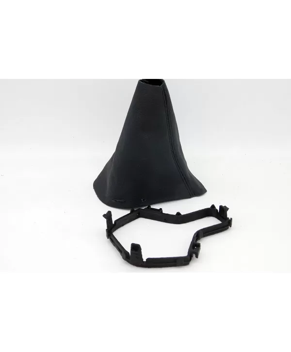 Freelander 2 (2006 - 2014) LF 359 gear shift gaiter cover Automatico in vera pelle nera + cornice interna