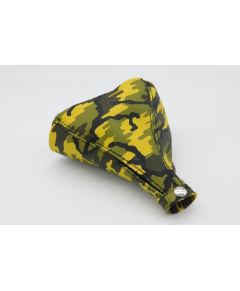 soufflet levier de vitesse compatible avec la fiat 500X en cuir véritable de couleur camouflage