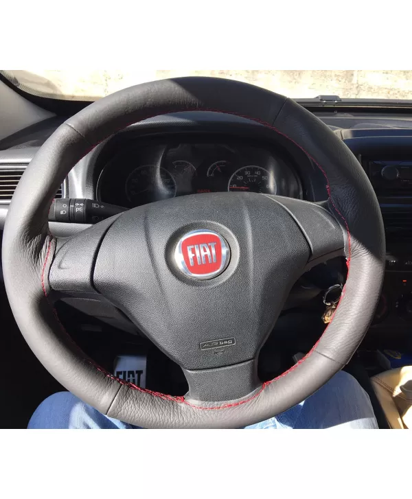 coating for the steering wheel rubber for Fiat Grande Punto evo real leather sewing