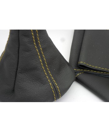 gear shift gaiter cover  + coprivolante leather Fiat Panda 169 (2003-2012)