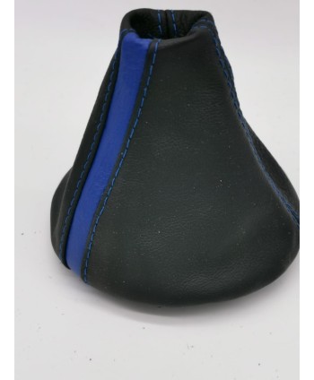 headphone exchange that is compatible with the Fiat 500 (2006-2020), real leather black and blue