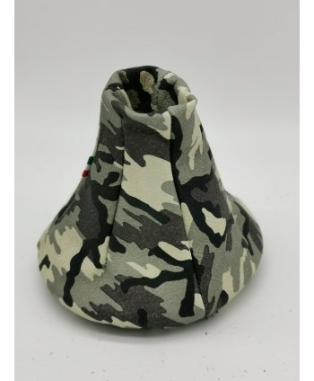soufflet levier de vitesse compatible avec la Fiat 500 (2006-2020) de la peau de camouflage blanc