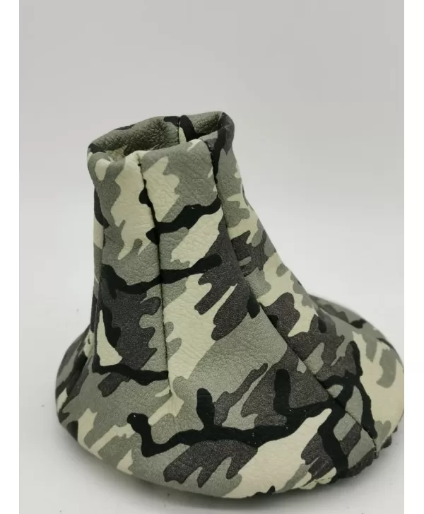 soufflet levier de vitesse compatible avec la Fiat 500 (2006-2020) de la peau de camouflage blanc