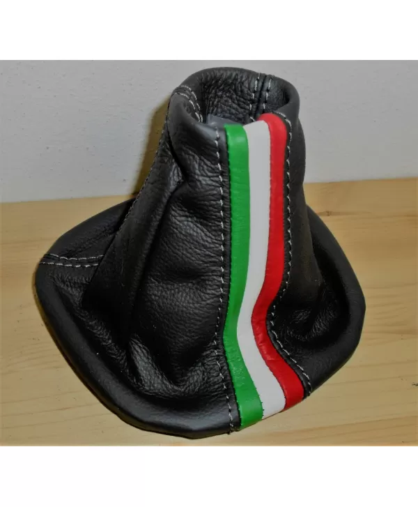 copy of Cuffia cambio Fiat Fiorino dal 2007 vera pelle con tricolore